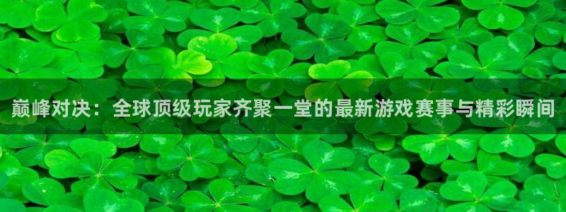 杜邦娱乐平台登陆：巅峰对决：全球顶级玩家齐聚一堂的最新游戏赛