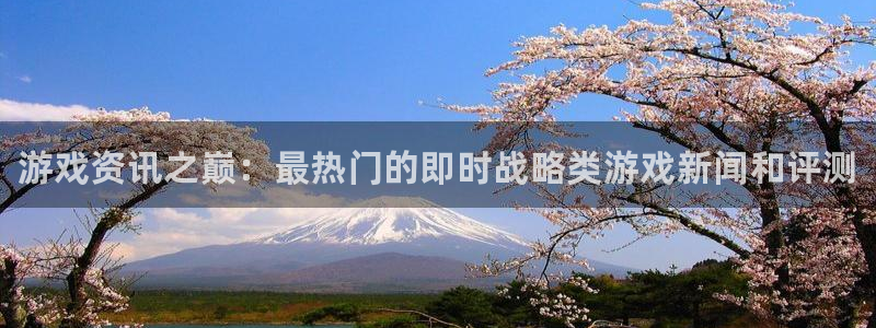 杜邦娱乐2首页登录：游戏资讯之巅：最热门的即时战略类游戏新闻